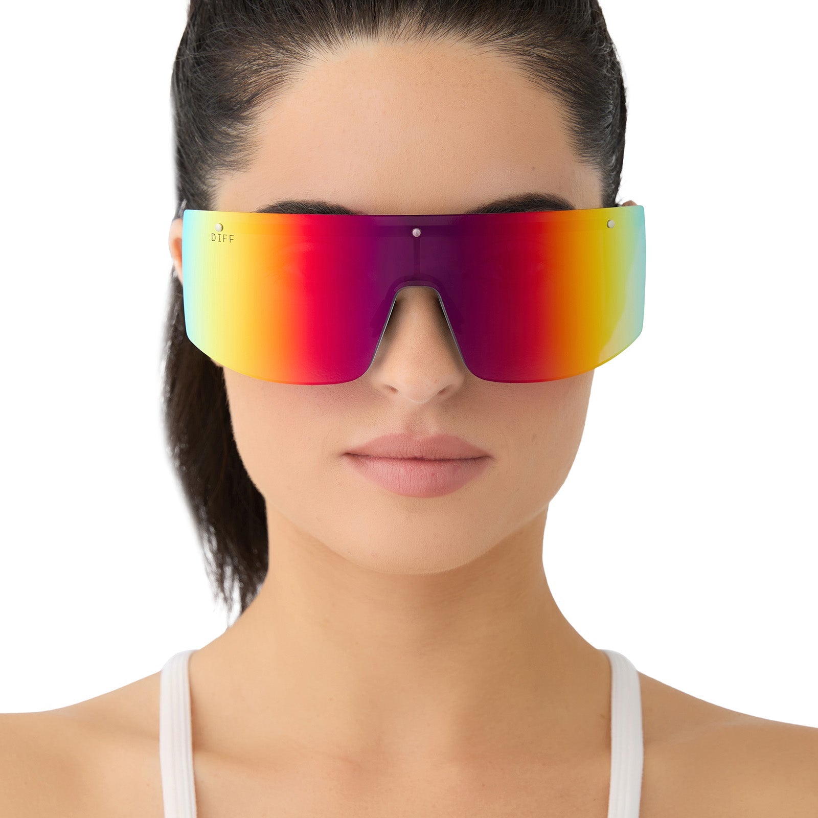 Unisex | Grandslam Sunglasses | Black | Rainbow Polarized Lenses
