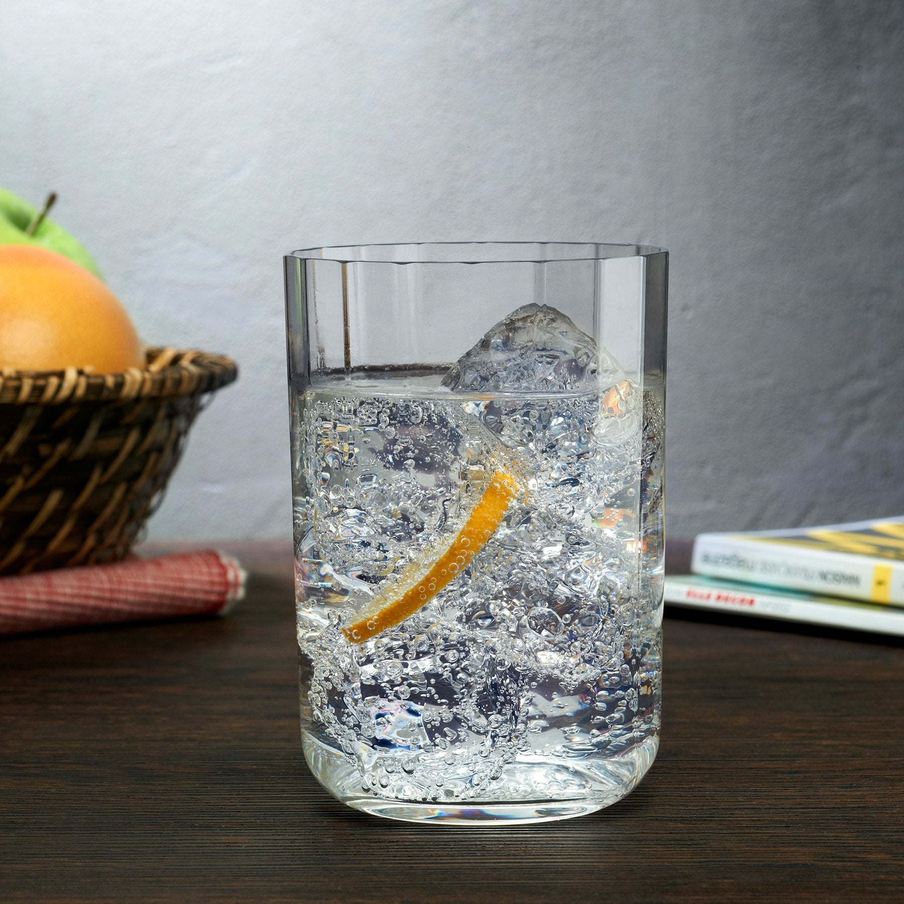 Neo Drink Glasses - Long | Clear Crystal | Set of 2