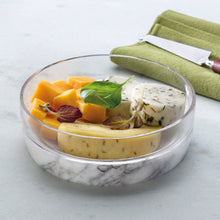 Chill Bowl With Marble Base - Large | Clear Crystal/Marble