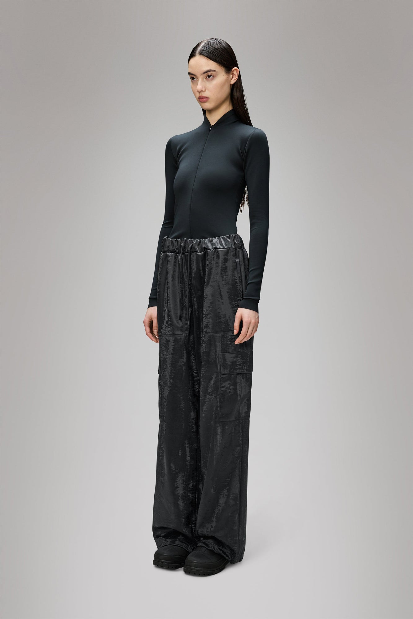 Rains Cargo Rain Pants Wide Coal Pants