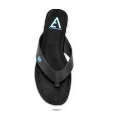 Jordyn Sandal Thong | Black Faux Nappa