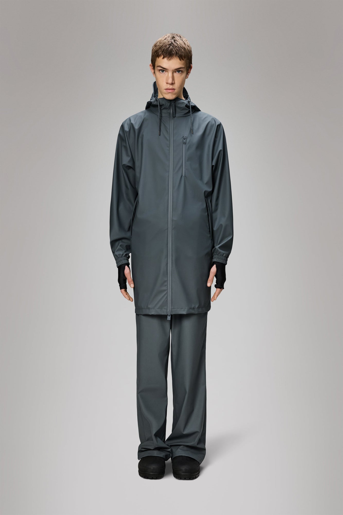 RAINS Long Storm Breaker Lagoon Jacket