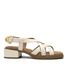 Daily Sandal Block Heel | Eggnog Faux Nappa/Cork Heel