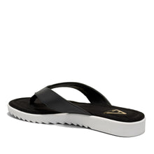 Jordyn Sandal Thong | Black Faux Nappa