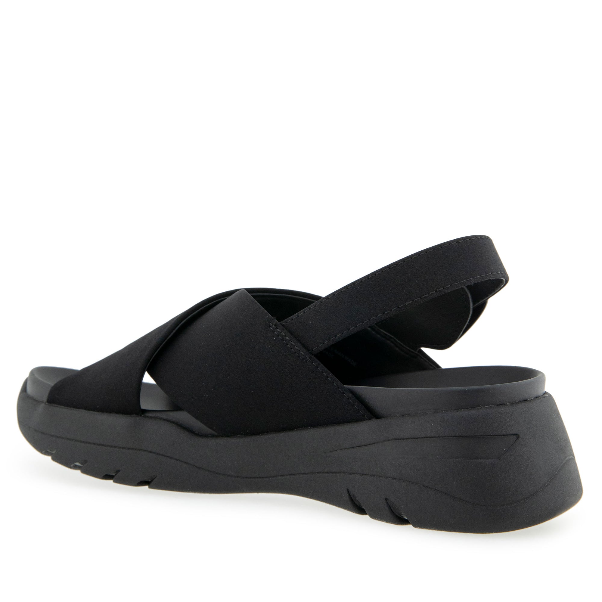Harlow Sandal Sport | Black Stretch Gaberdine