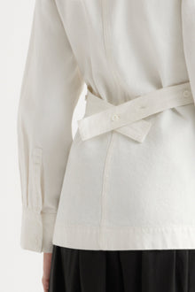 Karolina | Emmett Cinch-Waist Denim Jacket in Size Extra Small