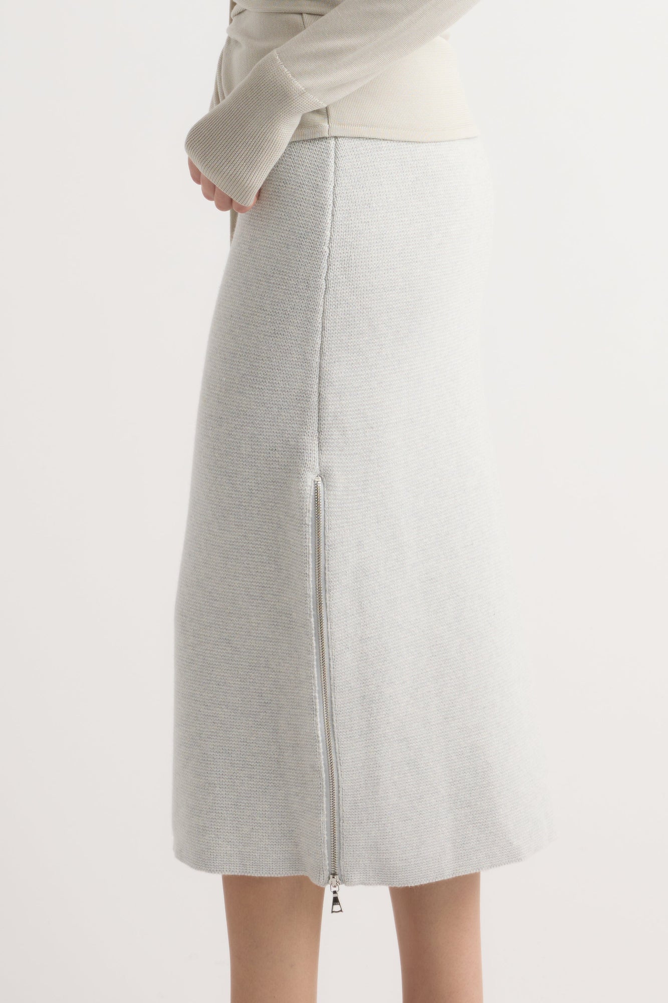Marije | Esti Side-Zip Organic Cotton-Wool Skirt in Size Small