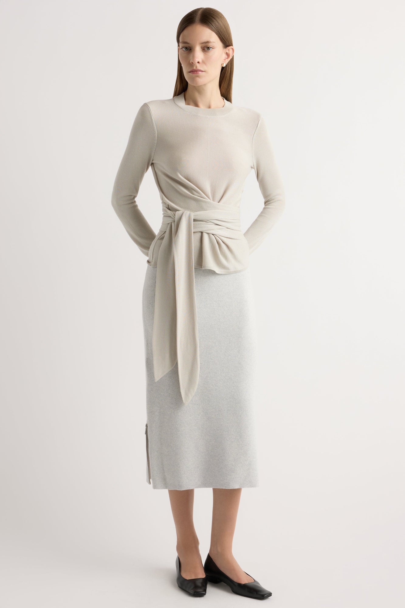 Marije | Esti Side-Zip Organic Cotton-Wool Skirt in Size Small