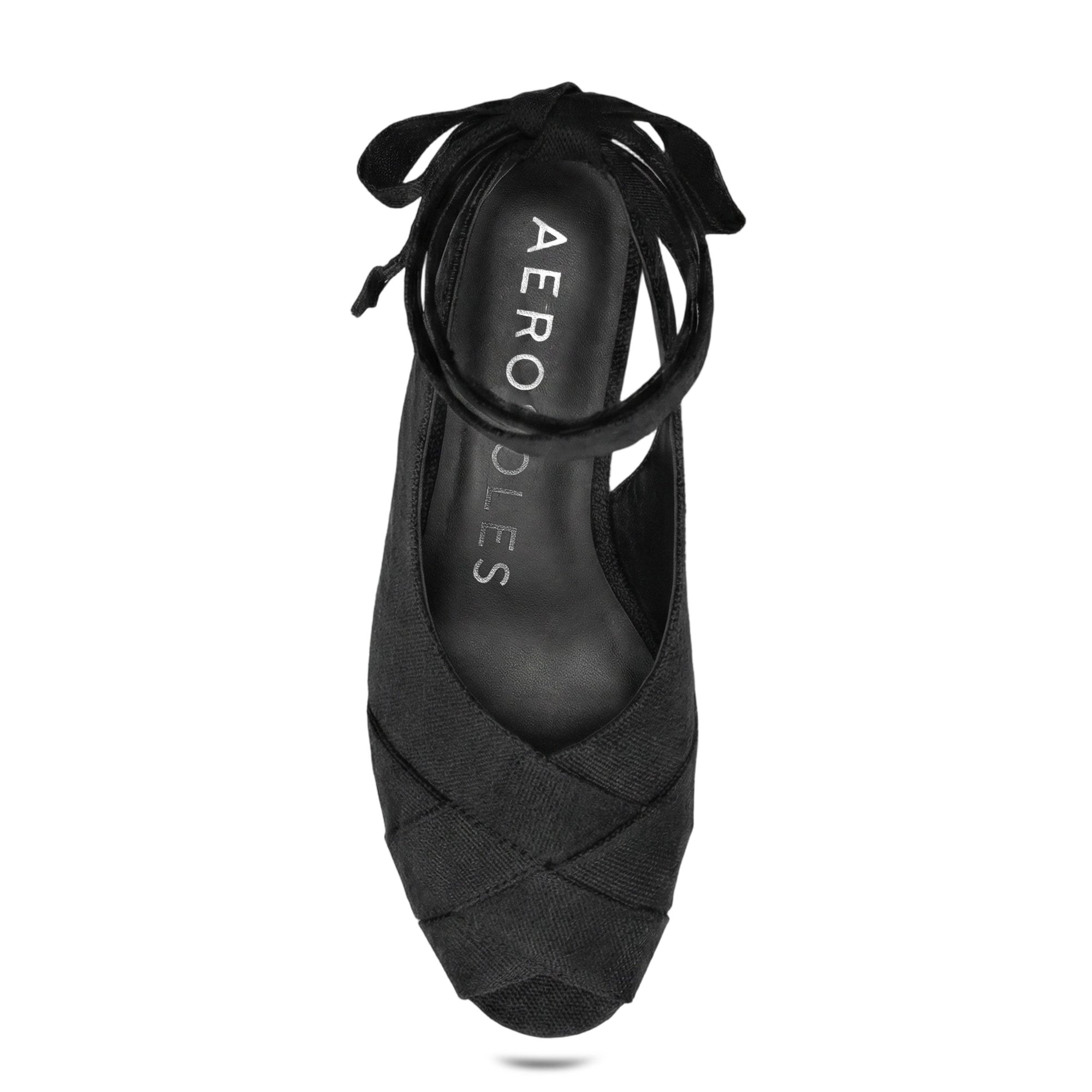 Roberta Dress Wedge | Black Linen