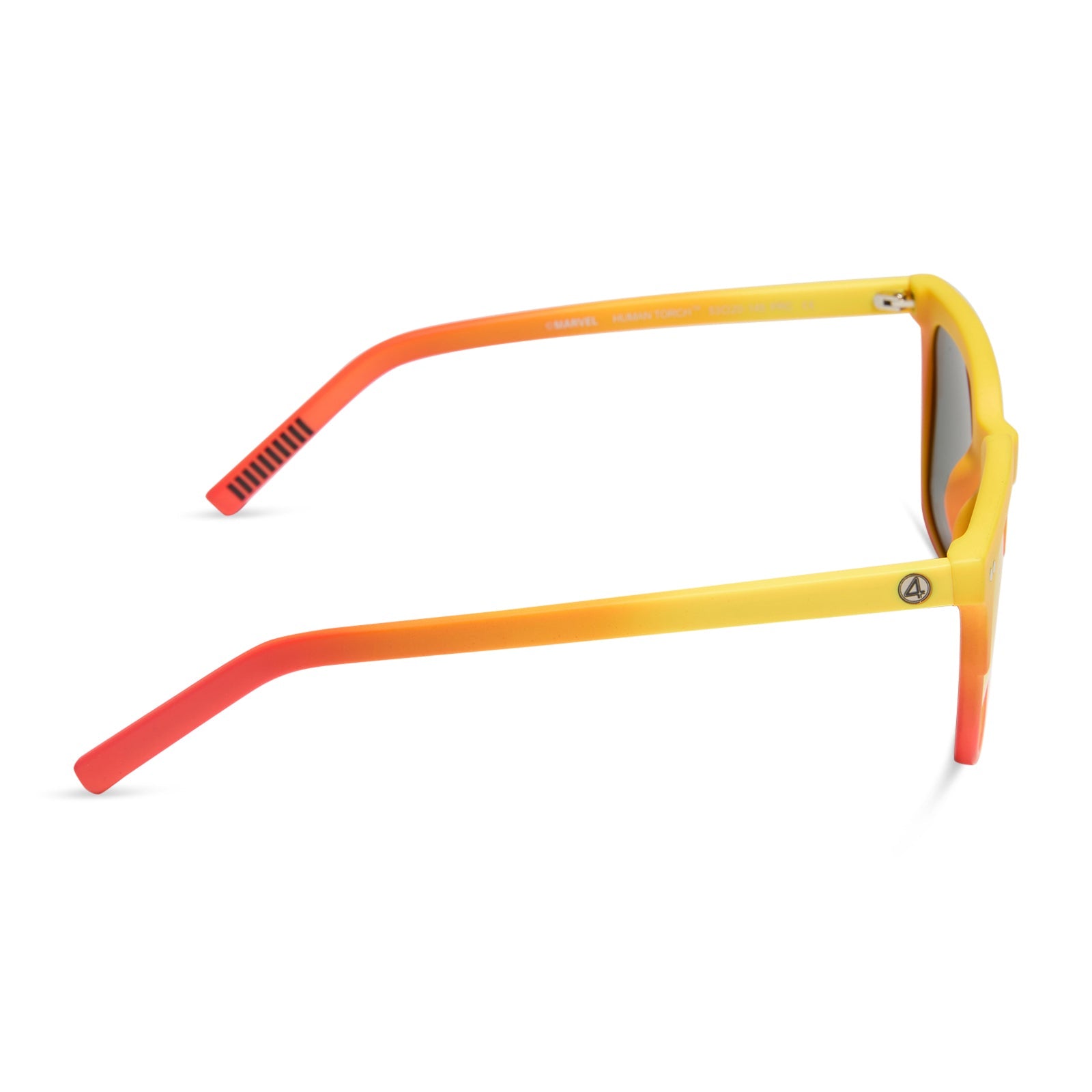 Unisex | Human Torch Sunglasses | Radiant Yellow To Orange Flame Fade | Blazing Red Orange Polarized Lenses