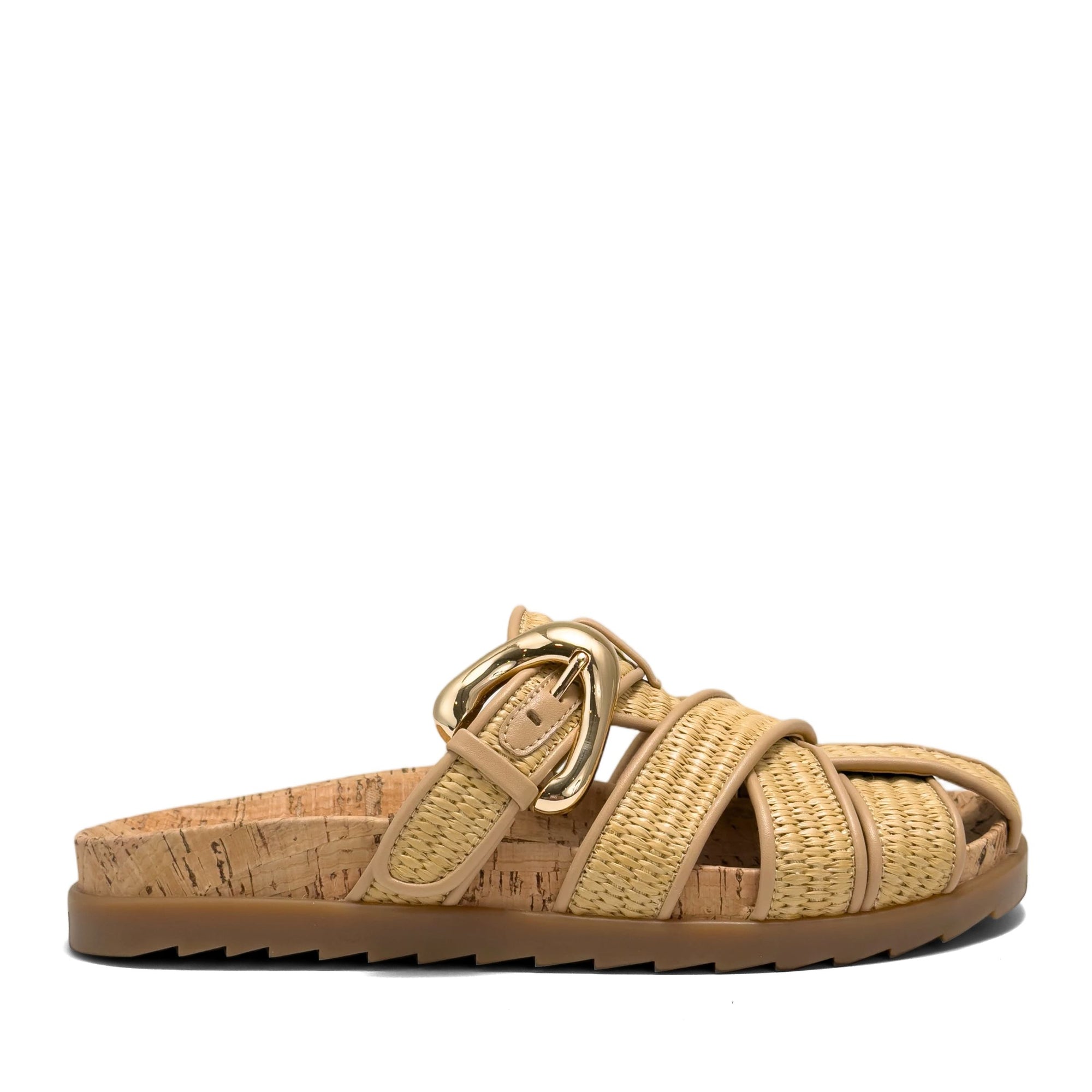 Liberty Casual Mule | Natural Basket Raffia