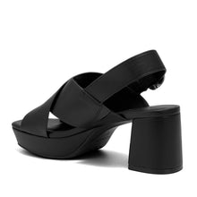 Pura Sandal Platform | Black Faux Nappa