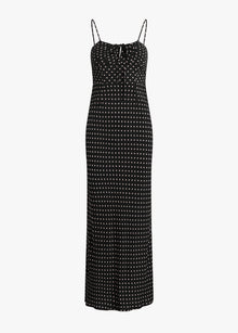 black ivory ditsy dot