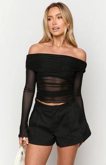 Flora Tailored Shorts | Black
