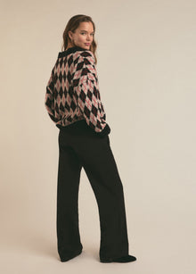 black red argyle