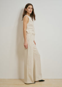 cream pinstripe