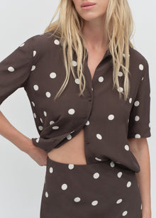 espresso polka dot