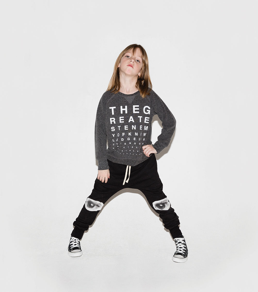 Kid | Vision Test Sweatshirt | Black