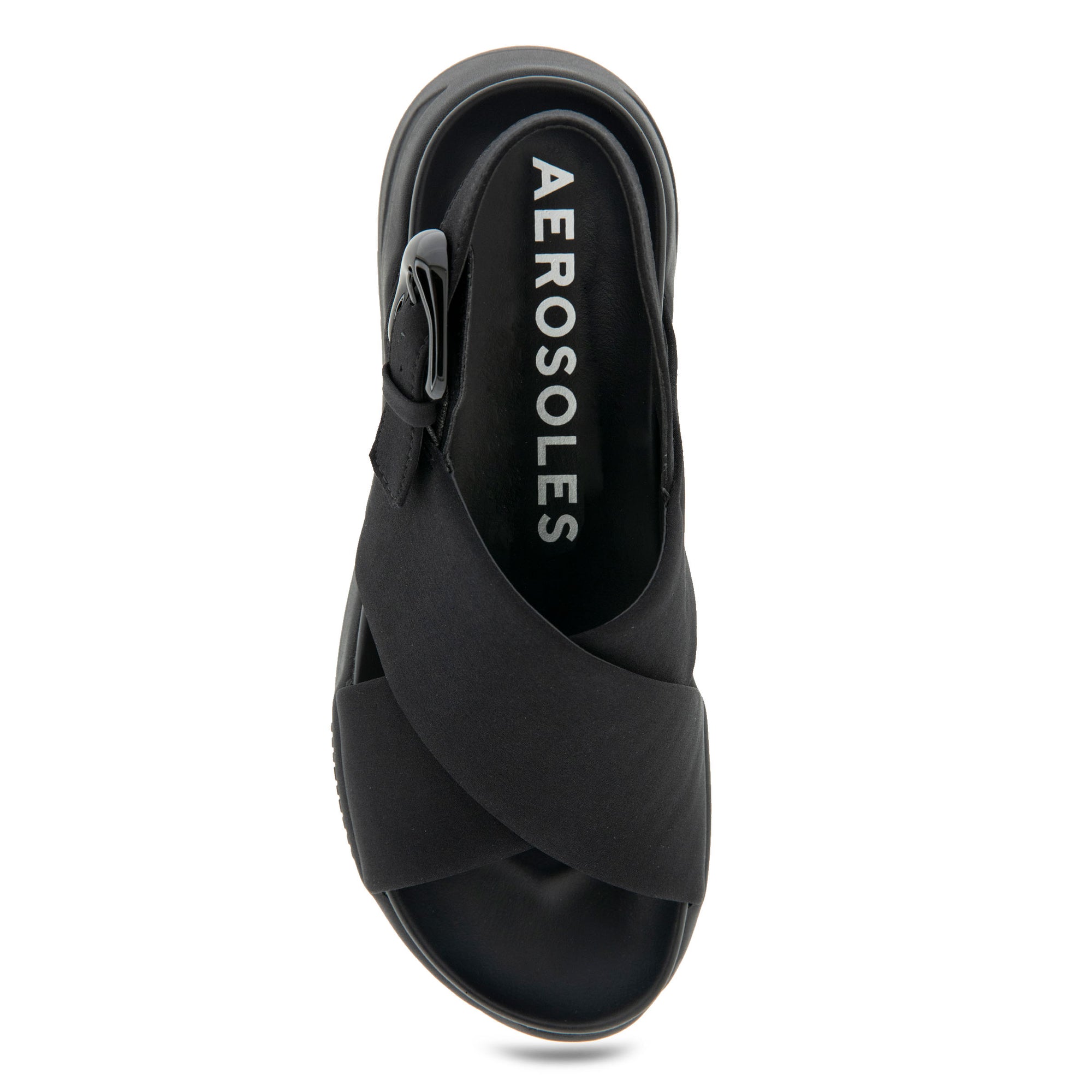 Harlow Sandal Sport | Black Stretch Gaberdine