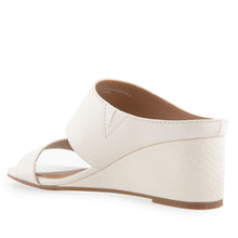 Wheeler Sandal Wedge | Eggnog Faux Patent