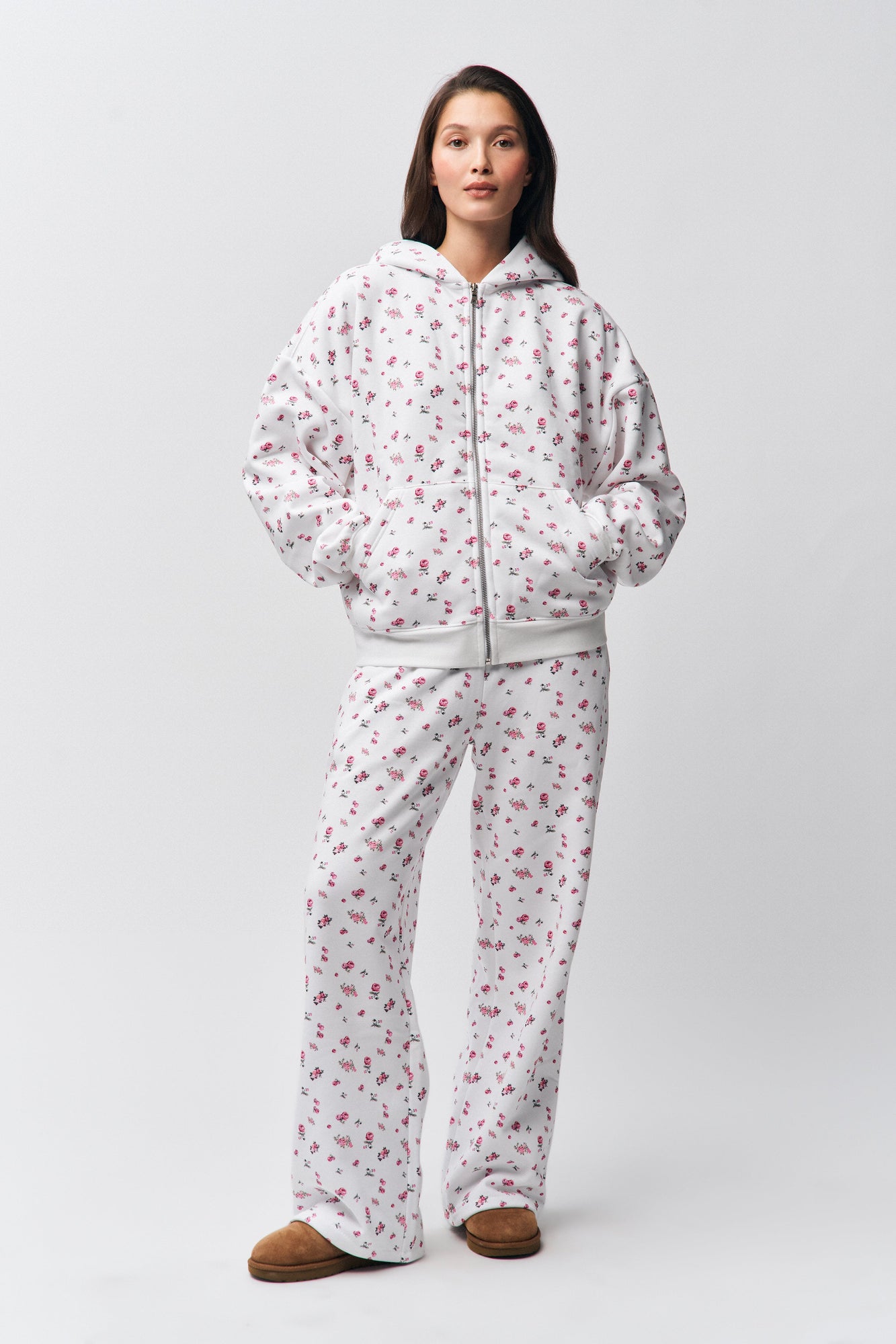 Womens | Zip Up Hoodie | Sweet Floral
