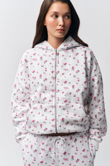 Womens | Zip Up Hoodie | Sweet Floral