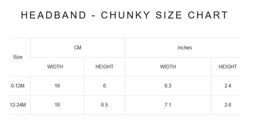 Product size guide