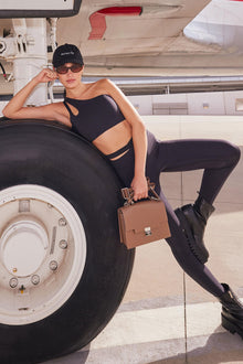 Bandier | Aria Asymmetric Legging | Black