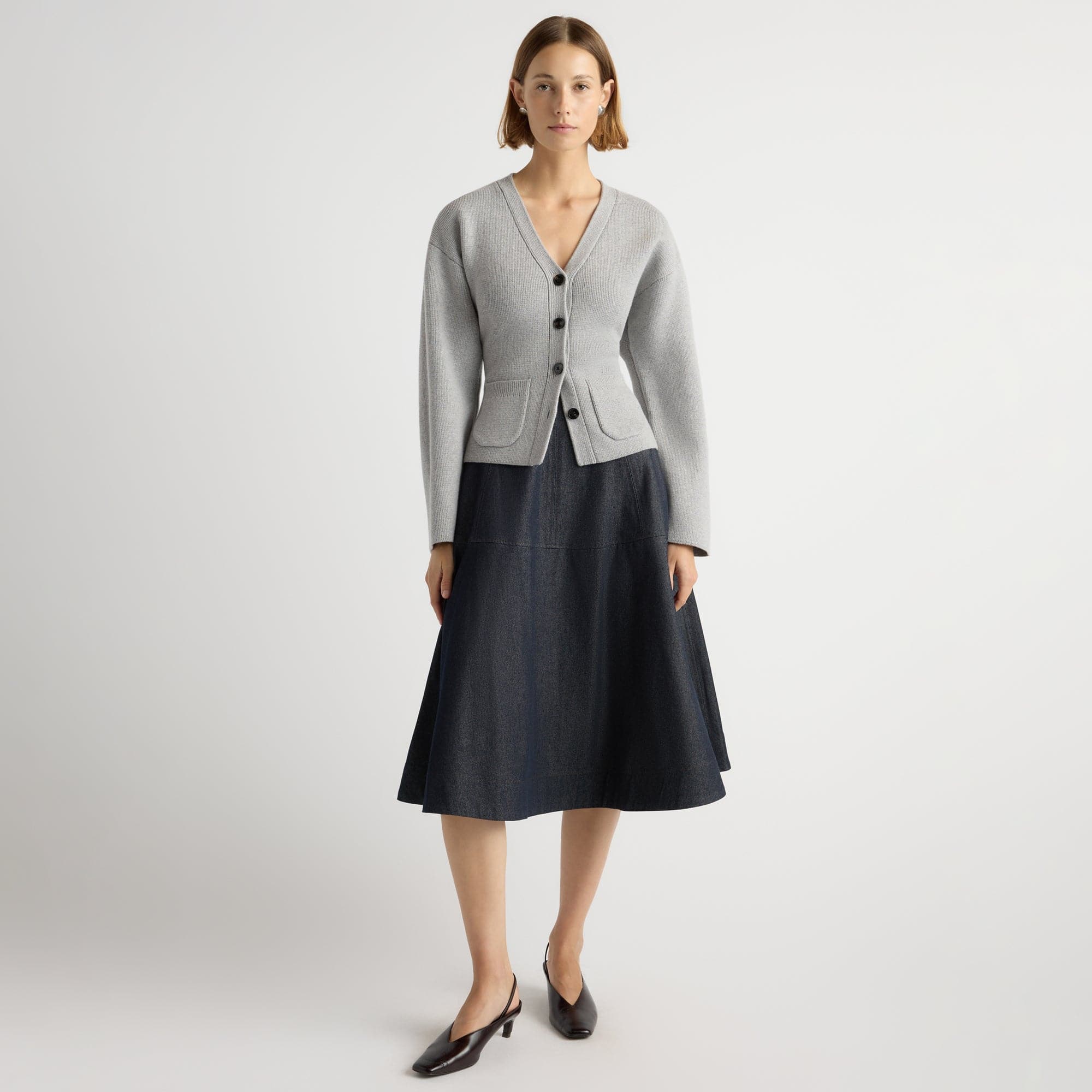 Mali | Hyejin A-Line Denim Skirt in Size Small