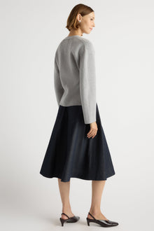 Mali | Hyejin A-Line Denim Skirt in Size Small