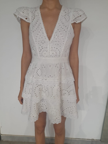 Rococo Sand | V-Neck Mini Dress | Pearl