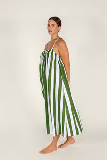Inez Dress | Verdant Stripe