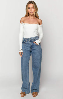 Intan Off the Shoulder Bodysuit | White