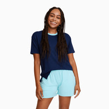 Modal French Terry Lounge Tee | Navy/Mint