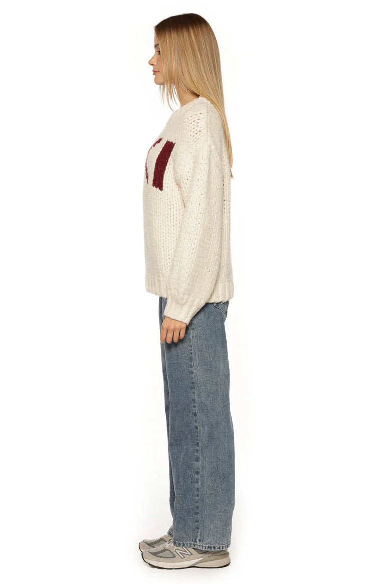 Jasmine Ski Jacquard Chunky Knit Sweater | Cream