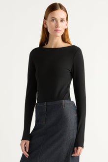 Kelsey | Lainey Organic-Cotton Slit-Neck Tee in Size Small