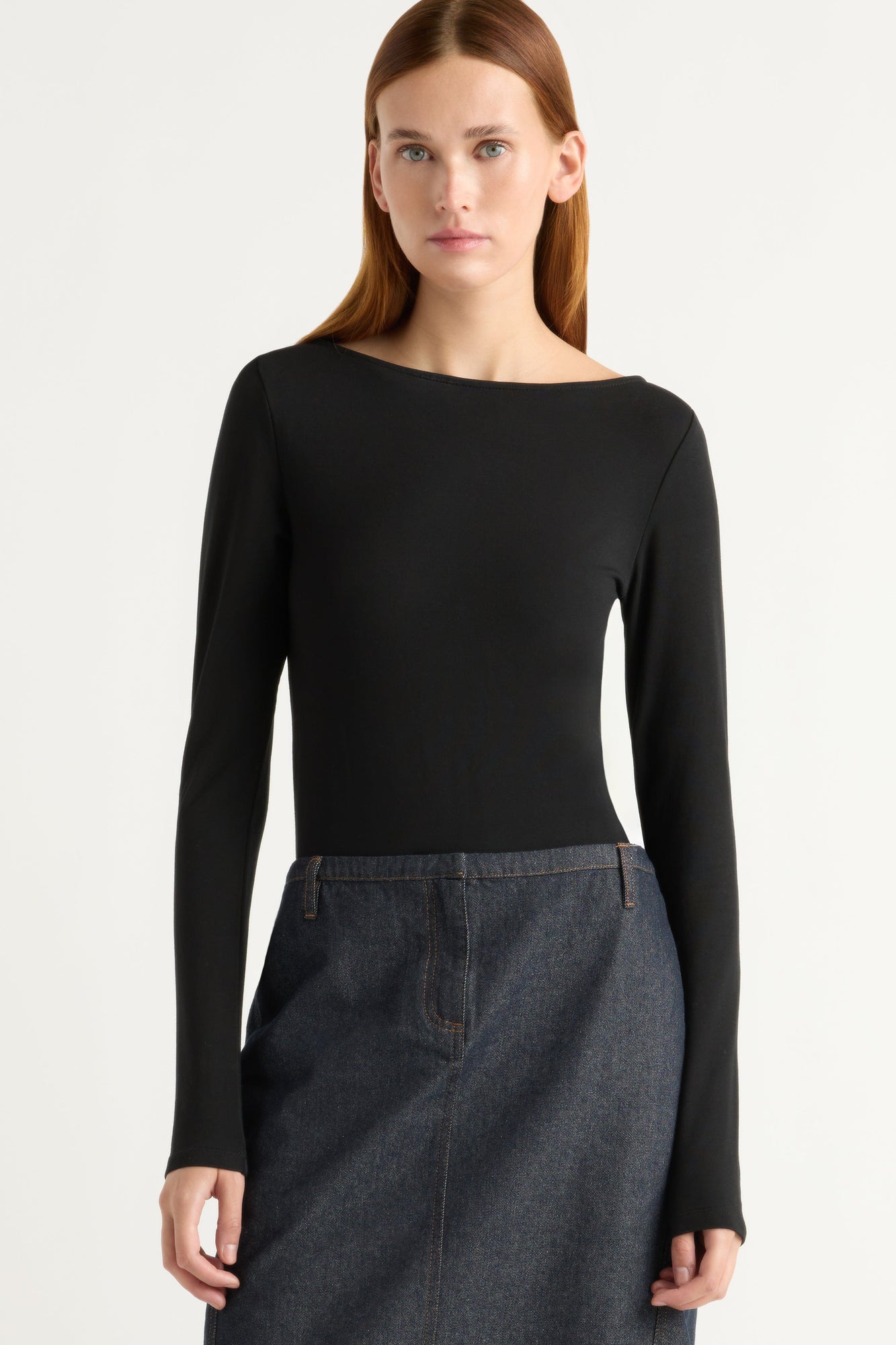 Kelsey | Lainey Organic-Cotton Slit-Neck Tee in Size Small