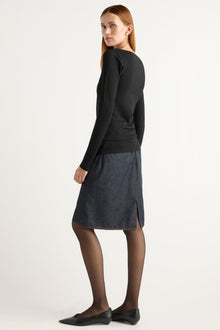 Kelsey | Lainey Organic-Cotton Slit-Neck Tee in Size Small