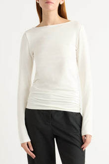 Kelsey | Lainey Organic-Cotton Slit-Neck Tee in Size Small