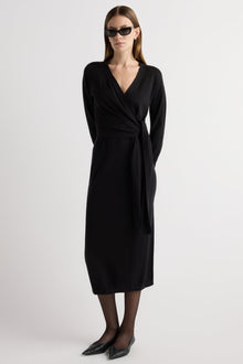 Marije | Linden Front-Wrap Sweater Dress in Size Small