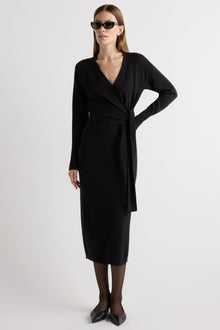 Marije | Linden Front-Wrap Sweater Dress in Size Small