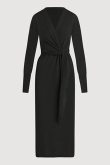 Marije | Linden Front-Wrap Sweater Dress in Size Small - Flat