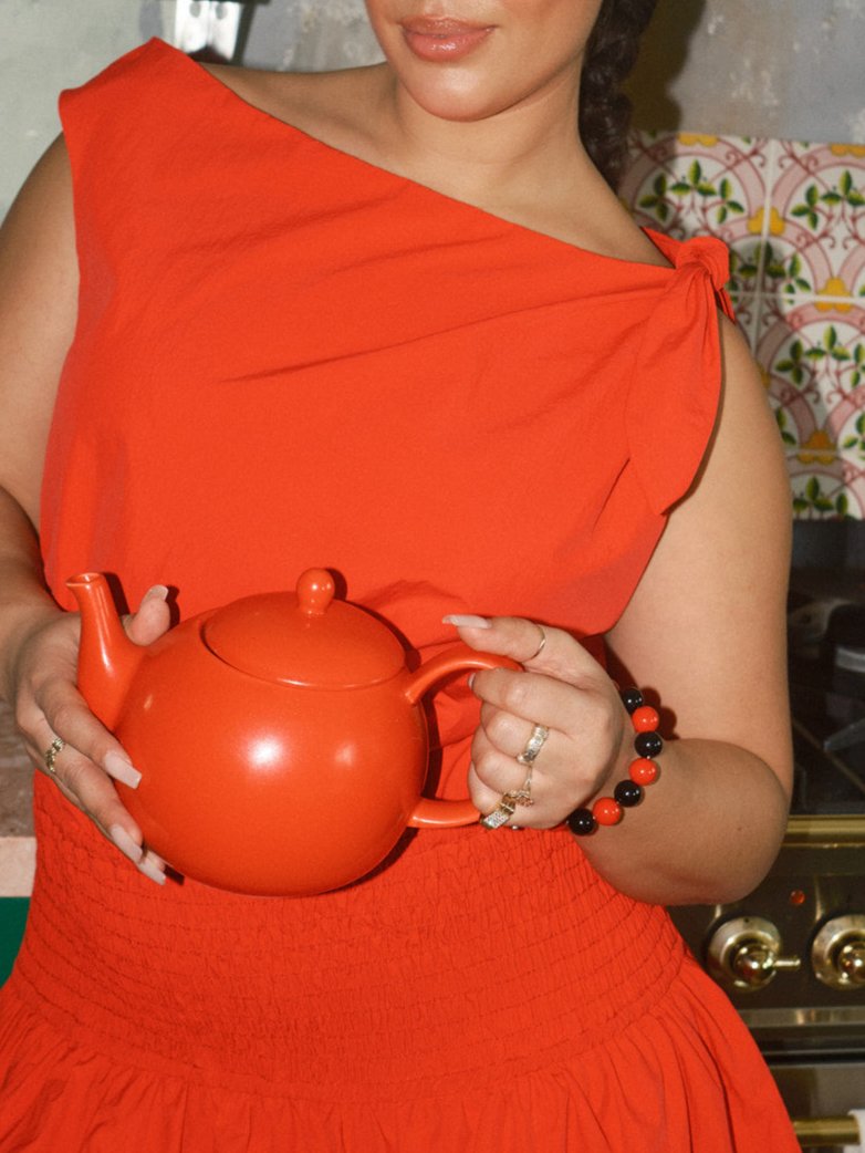 Lola Beaded Bracelet | Red/Black