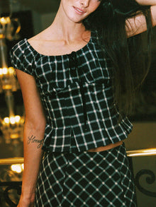 Pat Top | Midnight Plaid