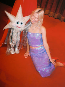 Siren Skirt | Lilac Paillette