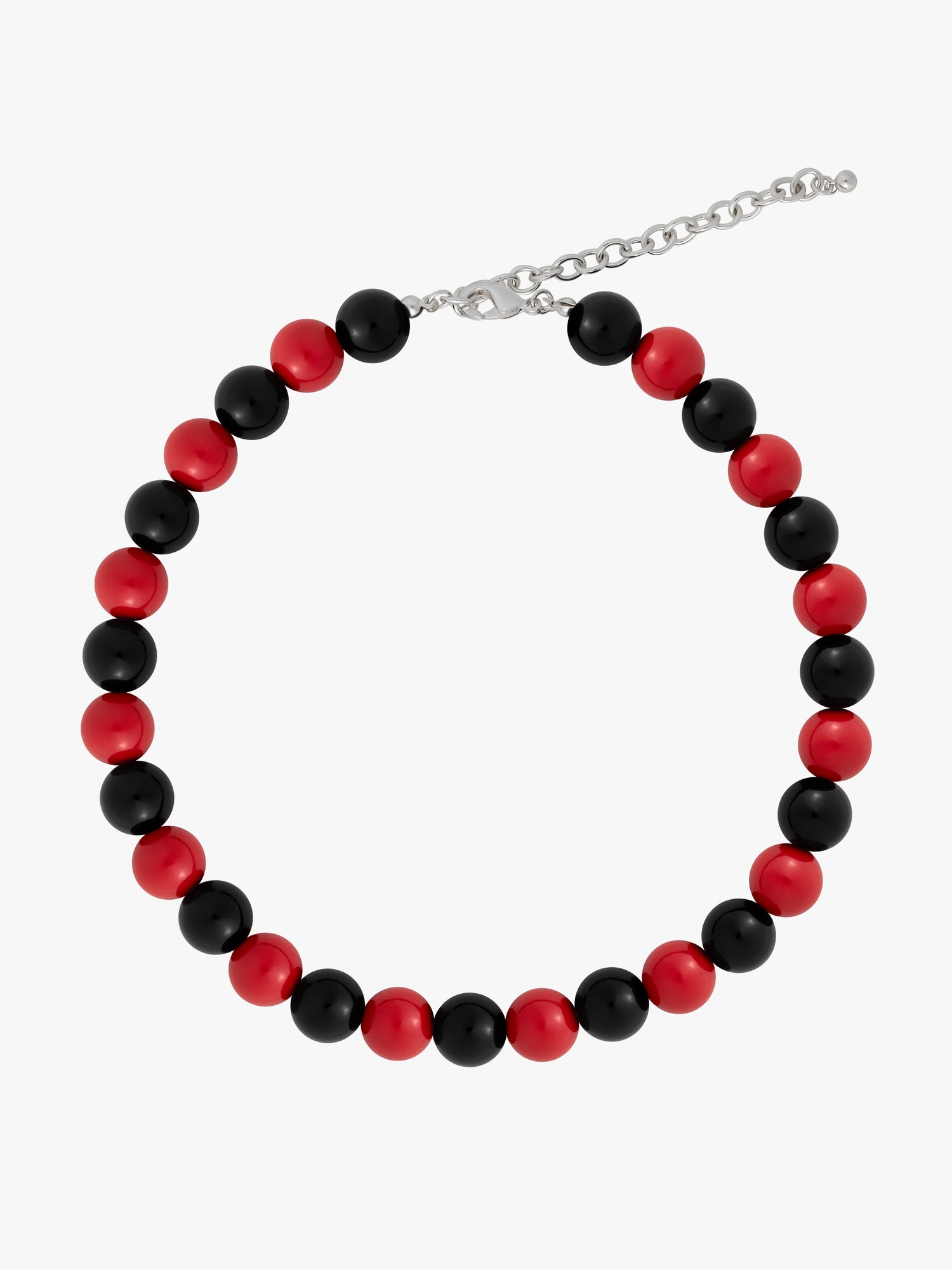 Lola Beaded Necklace | Red/Black