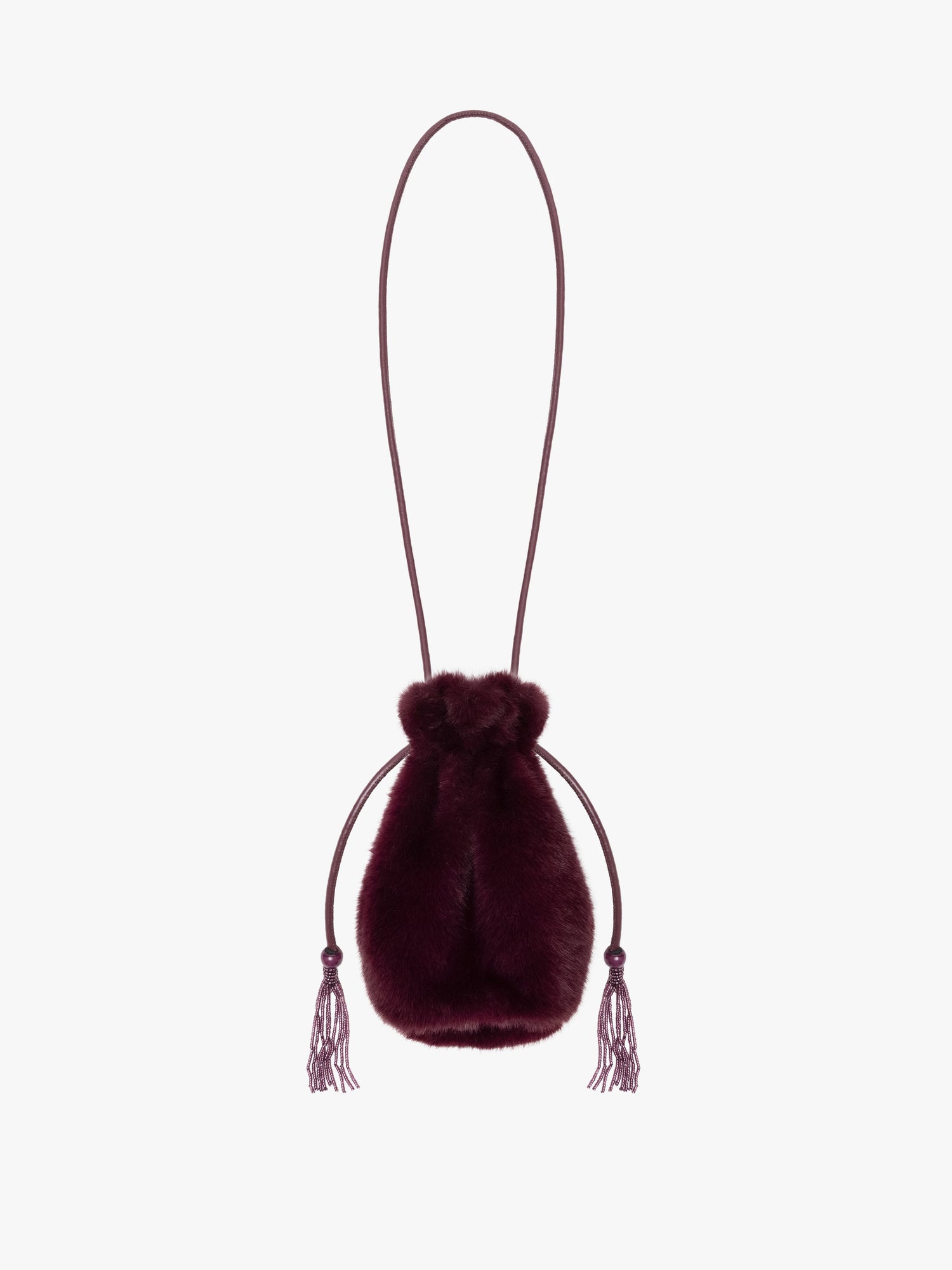 Luca Faux Fur Bag | Merlot