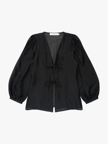 Meera Blouse | Black Organza