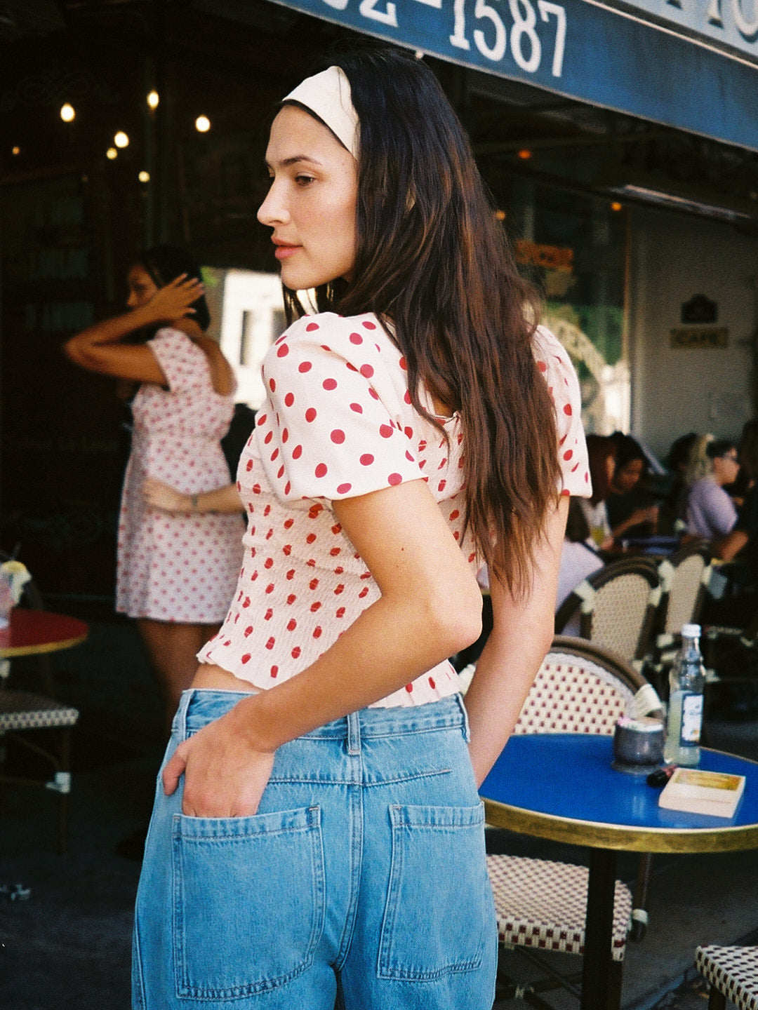 Toni Smocked Puff Sleeve Top | Scarlett Dot