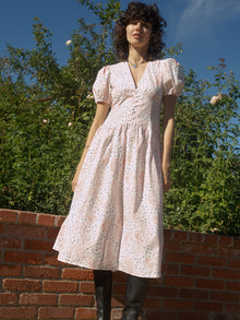 Elizabeth Dress | Rose White Dot